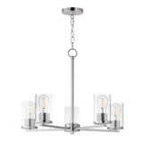 Lateral 5 Light Chandelier 18.5 Inch Tall and 24 Inch Wide by Maxim - 10286CL