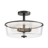 Fuller 3 Light Flush Mount 10 Inch Tall and 14.75 Inch Wide by Maxim - 5695