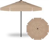 Replacement Canopy Round Dual Vent Umbrella with Valence by Treasure Garden - replace-round-dwv-val