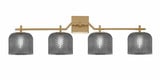 Corbin 4 Light Cylinder Bath Bar 10 Inch Tall X 35.75 Inch Length by Toltec - 2314-10-3575-CY