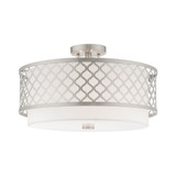 Arabesque 3 Light 18.13 Inch Wide Semi Flush Mount by Livex - 41109