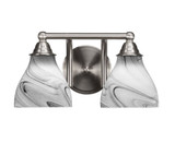 Paramount 2 Light Vanity Light 8 Inch Tall by Toltec - 3422-BN-4760