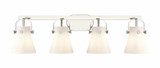 Pilaster II Cone 4 Light Bath Vanity 36.5 Inch Wide by Innovations - 423-4W-G411-6
