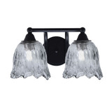 Paramount 2 Light Bath Bar 8.75 Inch Tall and 15 Inch Length by Toltec - 3422-875-15