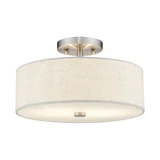 Meridian Two Light 13 Inch Wide Semi Flush Mount by Livex - 52134