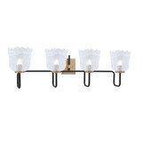 Sandia 4 Light Bath Bar 11.5 Inch Tall and 38.5 Inch Length by Toltec - 6224-115-385