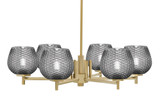 Franklin 6 Light Chandelier 7.5 Inch Tall and 30 Inch Wide by Toltec - 1206-75-30