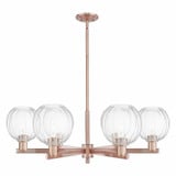 Preston 6 Light Stem Chandelier 12 Inch and 23.88 Inch Wide by Innovations - 716-6CR-G458-7