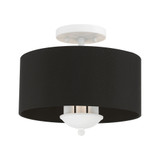 Huntington 3 Light 12 Inch Wide Semi Flush Mount by Livex - 40111