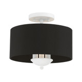 Huntington 3 Light 12 Inch Wide Semi Flush Mount by Livex - 40111