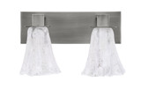 Apollo 2 Light Glass Vanity Light 14 Inch Length by Toltec - 582--85-14
