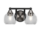 Paramount 2 Light Steel Vanity Light 7 Inch Tall by Toltec - 3422-BN-4100