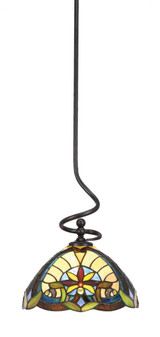 Capri 1 Light Medium Stem Hung Pendant 17.5 Inch Tall by Toltec - 901-MB-9359