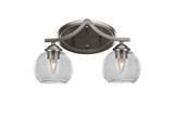 Zilo 2 Light Vanity Light 9.25 Inch Tall by Toltec - 552-1475-925