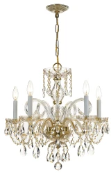 Traditional Crystal 5 Light Medium Chandelier by Crystorama 1005 - 1005
