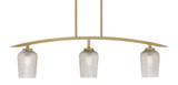 Kurve 3 Light Bar Island Pendant 11.25 Inch Tall by Toltec - 3736-NAB-4250