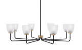 Sandia 8 Light Chandelier 10.5 Inch Tall and 42.75 Inch Wide by Toltec - 6208-105-4275