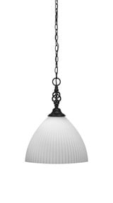 Elegante 1 Light Small Pendant 10.75 Inch Wide by Toltec - 82-1075-1425