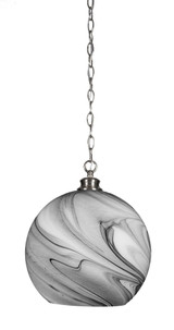 Kimbro 1 Light Medium Chain Hung Pendant 13.75 Inch Wide by Toltec - 90-BN-4399
