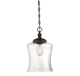 1 Light Mid Century Modern Small Pendant 16.5 Inch Tall by Meridian - M70019