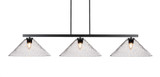 Atlas 3 Light Large Kitchen Bar Pendant 52.5 Inch Length by Toltec - 4523-16-525-825