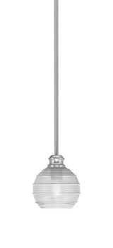 Edge 1 Light Small Stem Hung Pendant 6.5 Inch Tall by Toltec - 1151-6-6.5-1