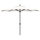 8 x 11 Foot Aluminum Crank Lift Oval Market Umbrella by Galtech - 779