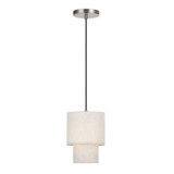Monroe 1 Light Mini Pendant 15.5 Inch Tall and 7 Inch Wide by Livex - 51089