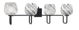 Sandia 4 Light Bath Vanity 11 Inch Tall and 37.25 Inch Length by Toltec - 6224-11-3725
