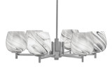 Franklin 6 Light Chandelier 8.25 Inch Tall and 29.75 Inch Wide by Toltec - 1206-825-2975