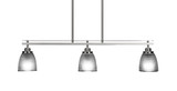 Odyssey 3 Light Oversized Island Pendant 37 Inch Length by Toltec - 2636-BN-210