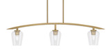 Kurve 3 Light Bar Island Pendant 41 Inch Length by Toltec - 3736-NAB-210