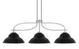 Cavella 3 Light Metal Shade Medium Island Pendant 44 Inch Length by Toltec - 3936-428