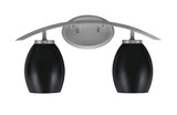 Kurve 2 Light Down Dome Glass Vanity Light 18.25 Inch Length by Toltec - 3722-GP-4029