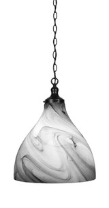 Juno 1 Light Large Chain Hung Pendant 19.25 Inch Tall by Toltec - 97-BN-4749