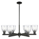 Brookfield 6 Light Stem Hung Chandelier 11.38 X 35.5 Inch by Innovations - 716-6CR-G442