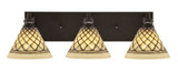 Edge 3 Light Vanity Light 7.25 Inch Tall by Toltec - 1163-ES-7185