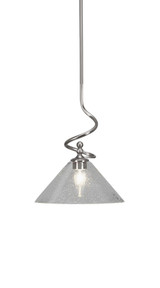 Capri 1 Light Small Stem Hung Pendant 15.25 Inch Tall by Toltec - 901-BN-304