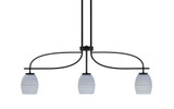 Cavella 3 Light Steel Island Pendant 37.25 Inch Length by Toltec - 3936-MB-4022