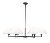 Leila 6 Light Chandelier In Modern Style 10.75 x 44 Inches Wide by Z-Lite - 744-44R