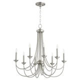 Brooks 8 Light Large Chandelier by Quorum 6250-8-86 - 6250-8