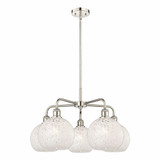 White Mouchette 5 Light Medium Chandelier by Innovations 516-5CR-G1216-8 - 516-5CR-G1216-8