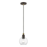 Downtown 1 Light Small Pendant 14.5 Inch Tall by Livex - 48971
