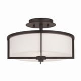 Wesley 2 Light 13 Inch Wide Semi Flush Mount by Livex - 51073