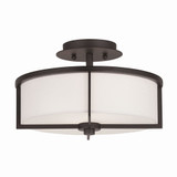 Wesley 2 Light 13 Inch Wide Semi Flush Mount by Livex - 51073