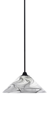 Paramount 1 Light Stem Hung Large Pendant by Toltec - 3401-MB-308
