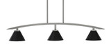 Kurve 3 Light Metal Shade Island Pendant 41 Inch Length by Toltec - 3736-GP-421-GP