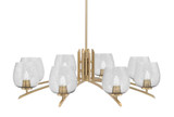 Kurve 8 Light Oversized Chandelier by Toltec 3708-NAB-4810 - 3708-NAB-4810
