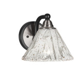 Paramount 1 Light Steel Wall Sconce 6.5 Inch Tall by Toltec - 3421-BN-7195