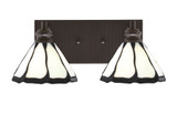 Edge 2 Light Vanity Light 6.75 Inch Tall by Toltec - 1162-BN-9405